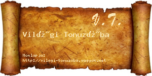 Világi Tonuzóba névjegykártya